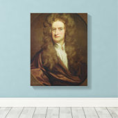 Toile Portrait de Isaac Newton 1702 (Insitu (Plancher de Bois))