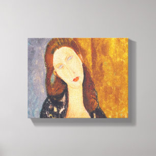 Toile Portrait de Jeanne Hebuterne par Amedeo Modigliani