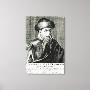 Toile Portrait de Johannes Gutenberg