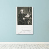 Toile Portrait de John Hancock, gravé par John B. Forr (Insitu (Plancher de Bois))