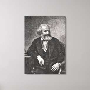 Toile Portrait de Karl Marx 1857