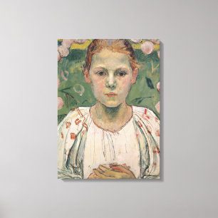 Toile Portrait de Kathe von Bach   dans le jardin