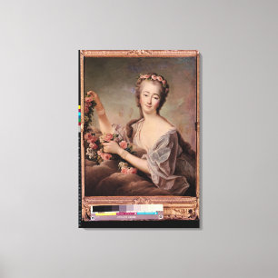Toile Portrait de la comtesse du Barry en Flora