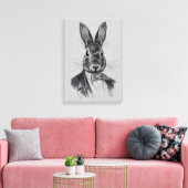 Toile Portrait de lapin en costume (Insitu(Salon))