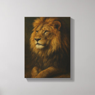 Toile Portrait de Lion Majestic Art avec Regal