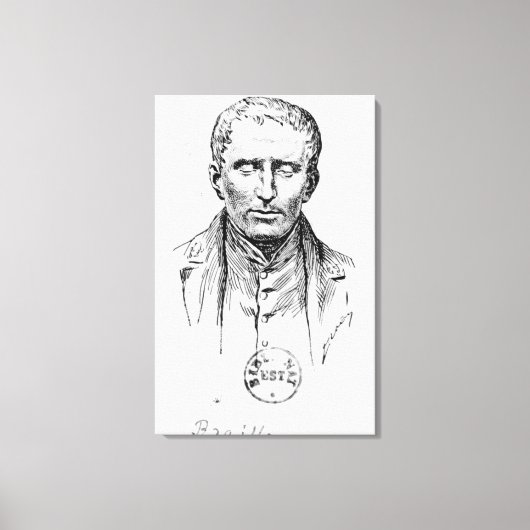 Toile Portrait de Louis Braille (Recto)