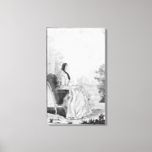Toile Portrait de Madame du Deffand, 1760