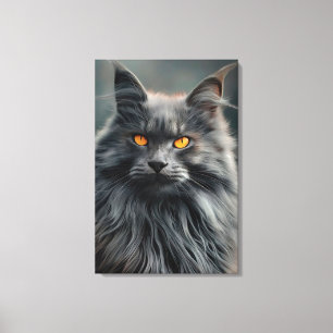 Toile Portrait de majestueux chat à longs poils