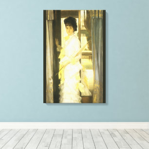 Toile Portrait de Miss Lloyd par Tissot, Portrait Vintag