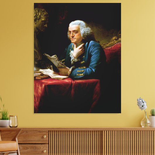 Toile Portrait de pouce, Benjamin Franklin Père fondateu (Insitu(Salon))
