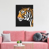 Toile Portrait de profil de tigre (Insitu(Salon))