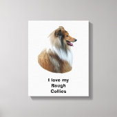 Toile Portrait de Rough Collie (Recto)