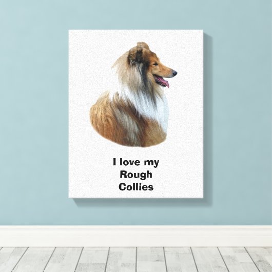 Toile Portrait de Rough Collie (Insitu (Plancher de Bois))
