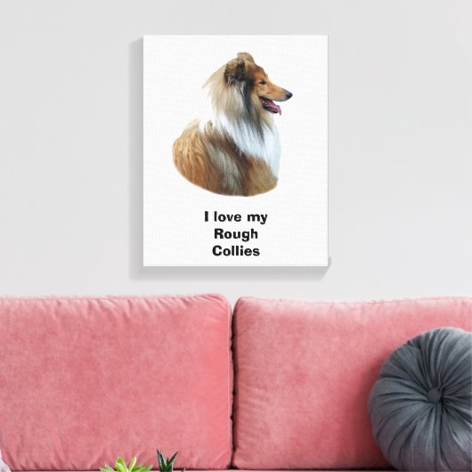 Toile Portrait de Rough Collie (Insitu(Salon))