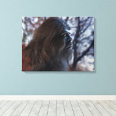 TOILE PORTRAIT DE SASQUATCH BIGFOOT EN PROFIL À DUSK III (Insitu (Plancher de Bois))