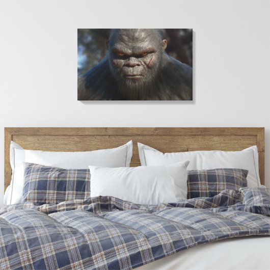 TOILE PORTRAIT DE SASQUATCH BIGFOOT FERMER II (Insitu(Chambre))