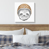 Toile Portrait De Sloth | Casque moto (Insitu(Chambre))