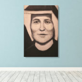 Toile Portrait de Ste Faustine Kowalska (Insitu (Plancher de Bois))