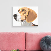 Toile Portrait de tête beagle (Insitu(Salon))