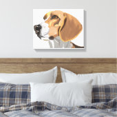 Toile Portrait de tête beagle (Insitu(Chambre))