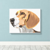 Toile Portrait de tête beagle (Insitu (Plancher de Bois))