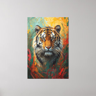 Toile Portrait de tigre artistique Peinture à l'huile vi