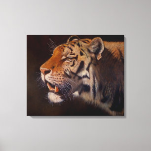 Toile Portrait de Tigre Majestueux Grand Format