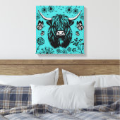 Toile Portrait de vache highlandaise écossaise (Insitu(Chambre))