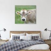 Toile Portrait de vache Sepia Jersey (Insitu(Chambre))