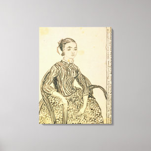Toile Portrait de Vincent van Gogh d'une jeune fille,