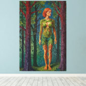 Toile “Portrait de Viridra” - Veines de la Canopée (Insitu (Plancher de Bois))