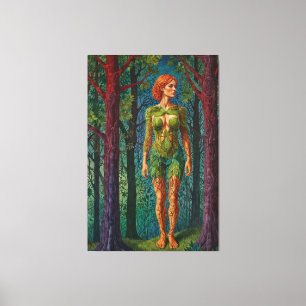 Toile “Portrait de Viridra” - Veines de la Canopée