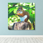 Toile Portrait d'écureuil rouge (Insitu (Plancher de Bois))