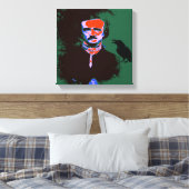 Toile Portrait d'Edgar Allan Poe Pop Art (Insitu(Chambre))