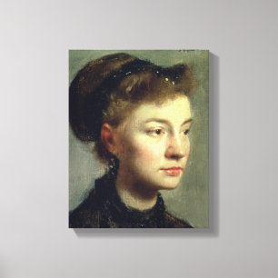 Toile Portrait d'Edgar Degas   d'une jeune femme, 1867