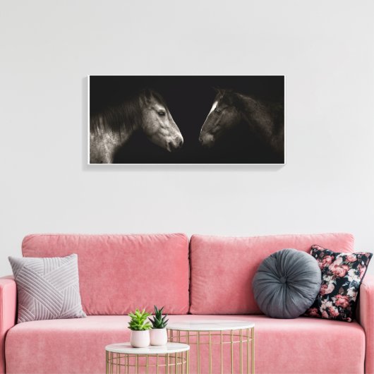 Toile Portrait des chevaux (Insitu(Salon))