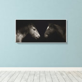 Toile Portrait des chevaux (Insitu (Plancher de Bois))