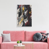 Toile Portrait d'Expressionnisme Abstrait Moderne Gras (Insitu(Salon))