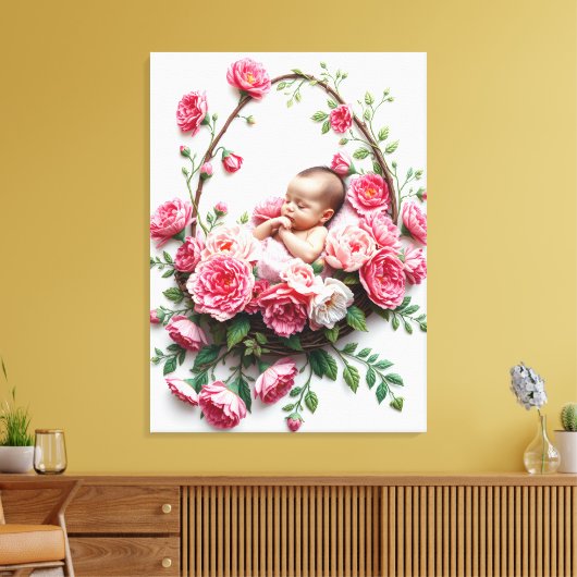 Toile Portrait d'oeillet d'une fille Art sacré (Insitu(Salon))