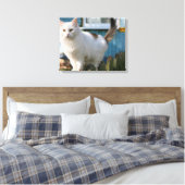 Toile Portrait du chat sur la clôture (Insitu(Chambre))
