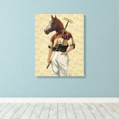 Toile Portrait du cheval Polo (Insitu (Plancher de Bois))