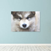 Toile Portrait du chiot (Insitu (Plancher de Bois))