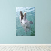 Toile Portrait du dauphin à bec commun, Caraïbes (Insitu (Plancher de Bois))