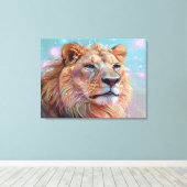 Toile Portrait du lion (Insitu (Plancher de Bois))