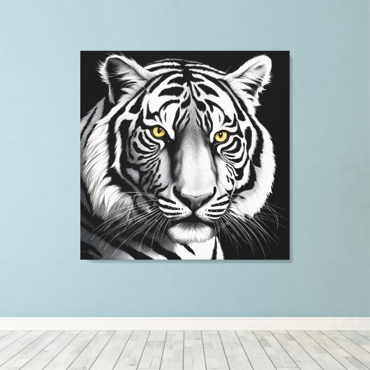 Toile Portrait du tigre (Insitu (Plancher de Bois))