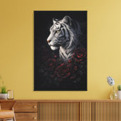Toile Portrait du Tigre Blanc – Puissance calme et regar (Insitu(Salon))