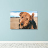 Toile Portrait d'un Airedale Terrier (Insitu (Plancher de Bois))