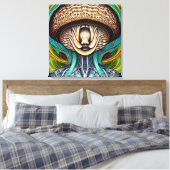 Toile Portrait d'un champignon avec des caractéristiques (Insitu(Chambre))