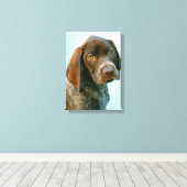 Toile Portrait d'un chien (Insitu (Plancher de Bois))