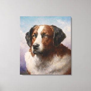 Toile Portrait D'Un Chien De Saint Bernhard